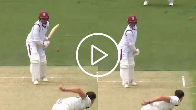 [Watch] Tagenarine Chanderpaul Back Edges Mitchell Starc For A Four
